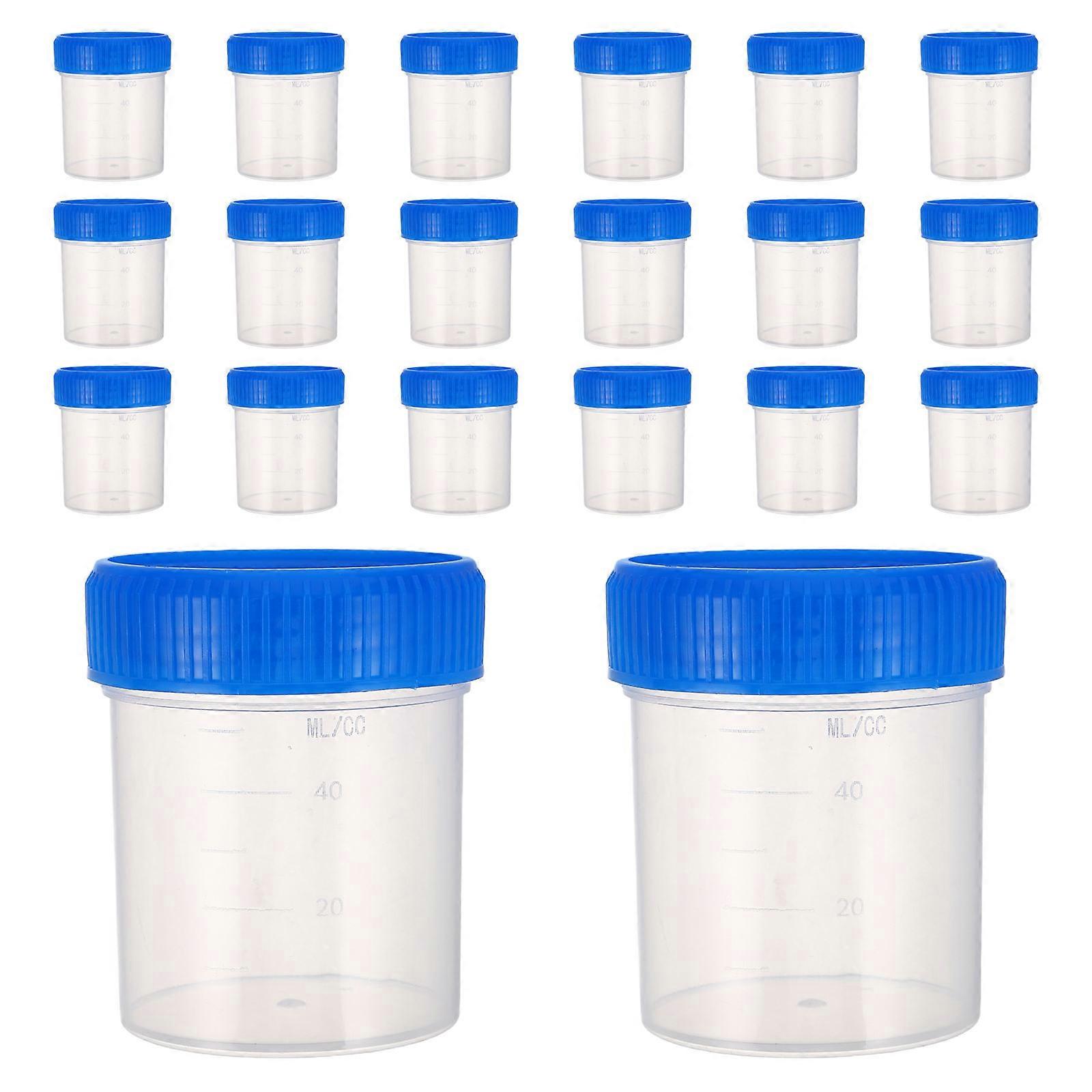 Cups for 20Pcs Plastic Medical Sample with Lids