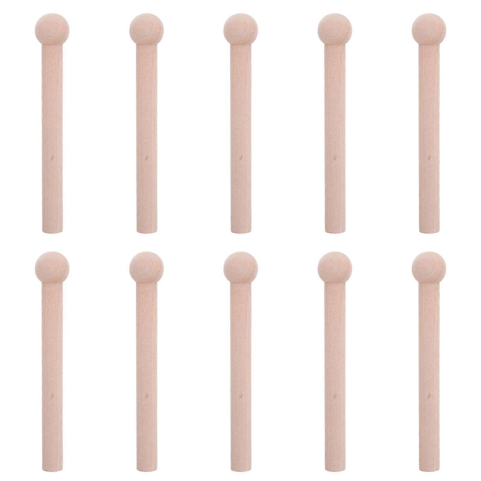 Wooden Pegboard Accessories for Home Organization 10Pcs Solid Wood Hooks