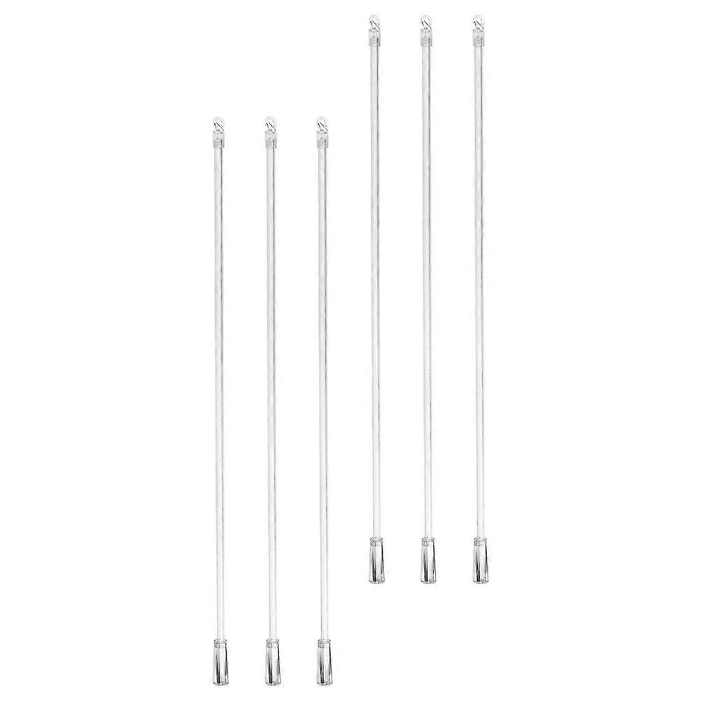 Transparent Plastic Blind Wand Replacement 6Pcs for Vertical Blinds with Hook