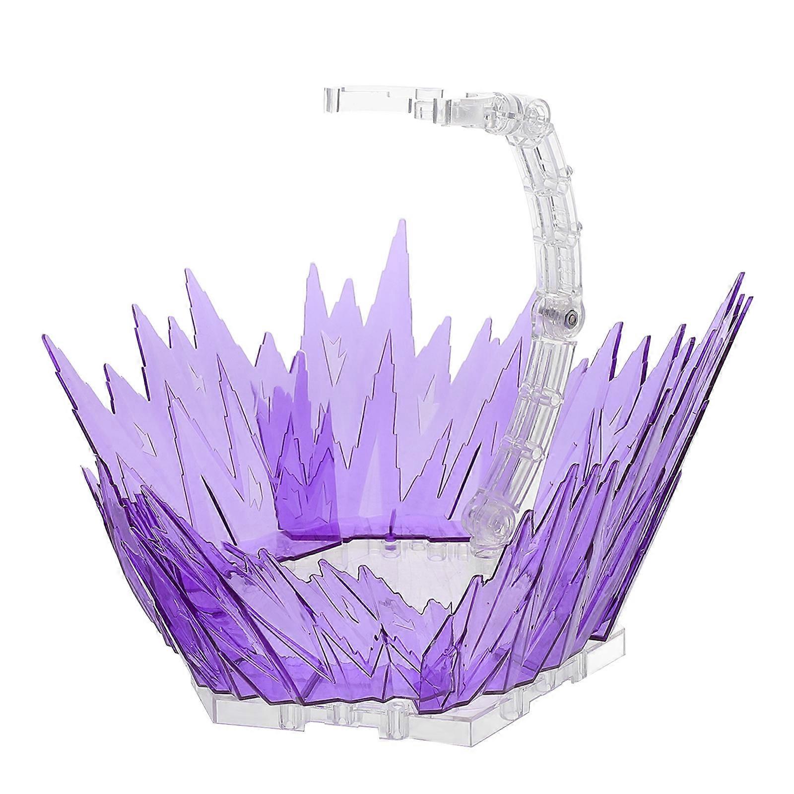 Plastic Action Figure Display Stand with Effect for Models 1Set Purple