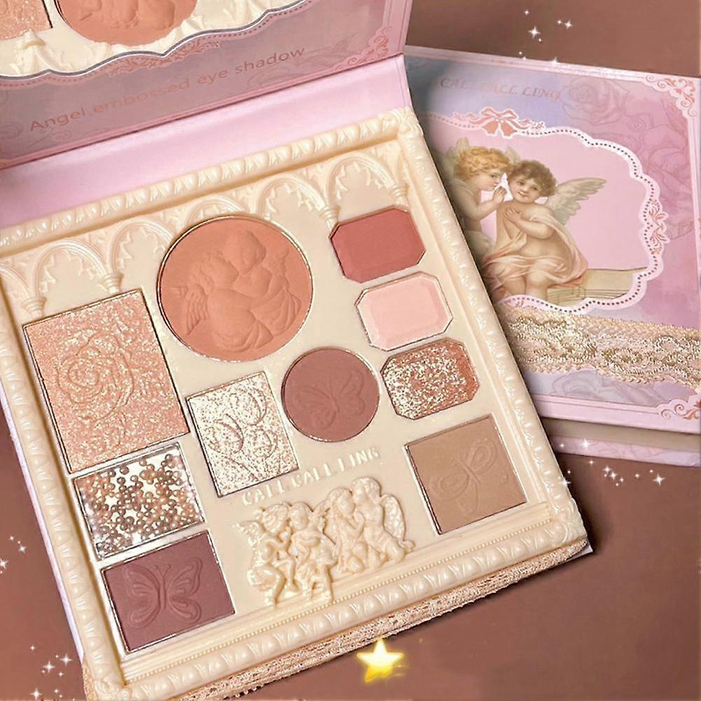 CALLCALL LING Embossed Angel Eyeshadow Blush Highlighter All in One Palette