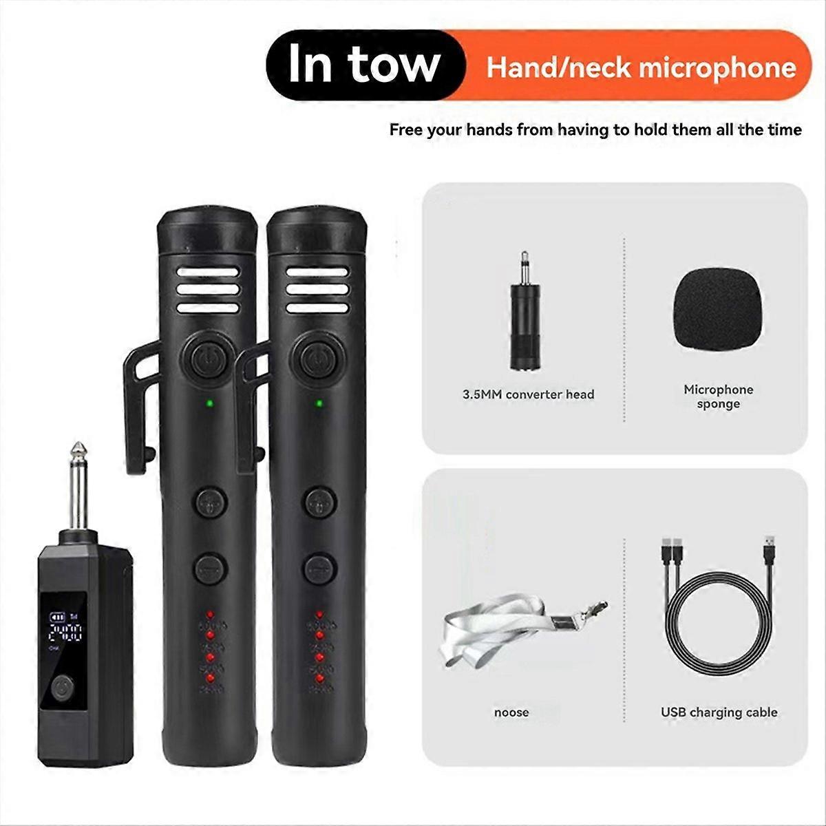 Wireless Microphone with 3.5mm Converter Adapter Teaching Microphone