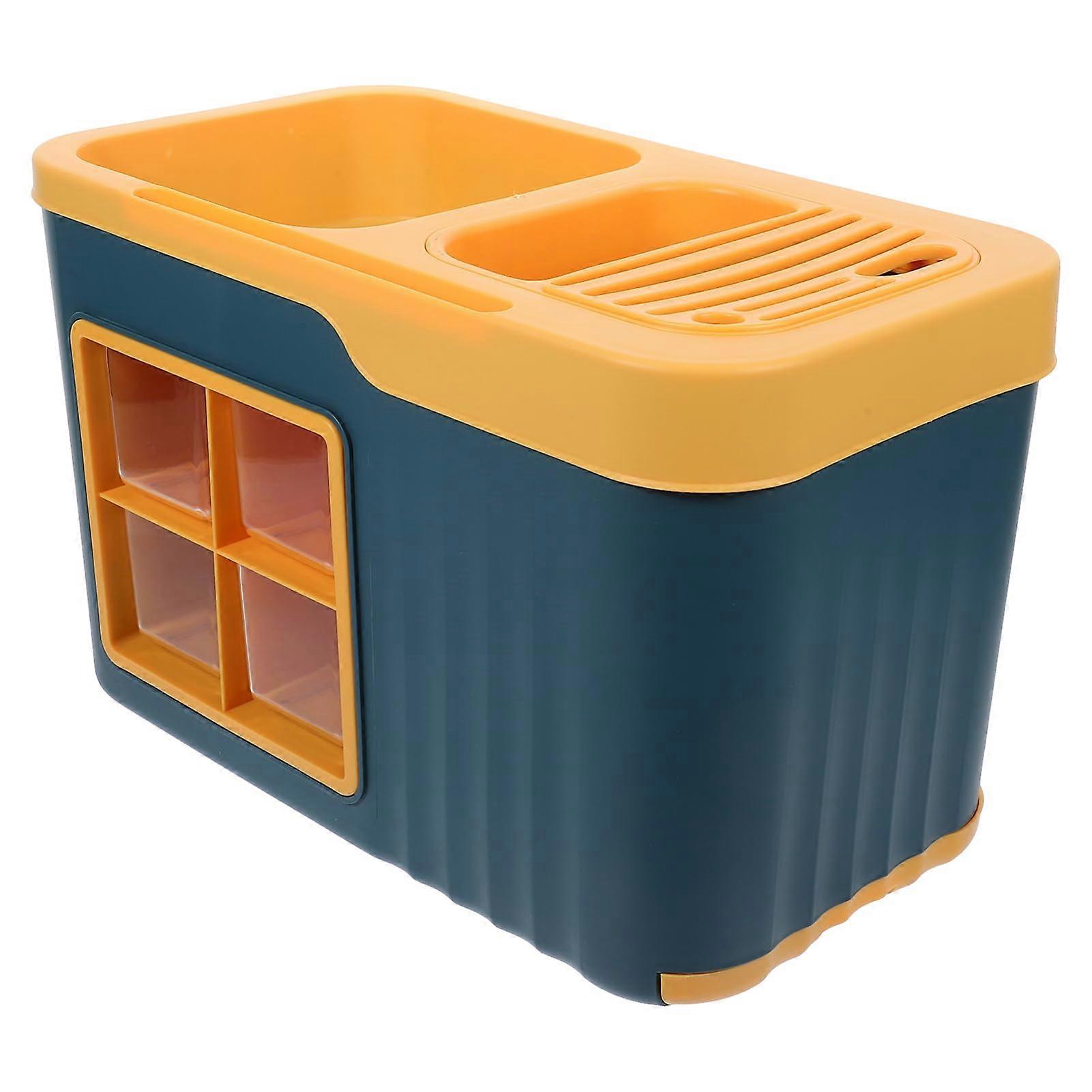 Compact Spice Rack for Kitchen Counter, MultiFunction Seasoning Organizer with Bottles