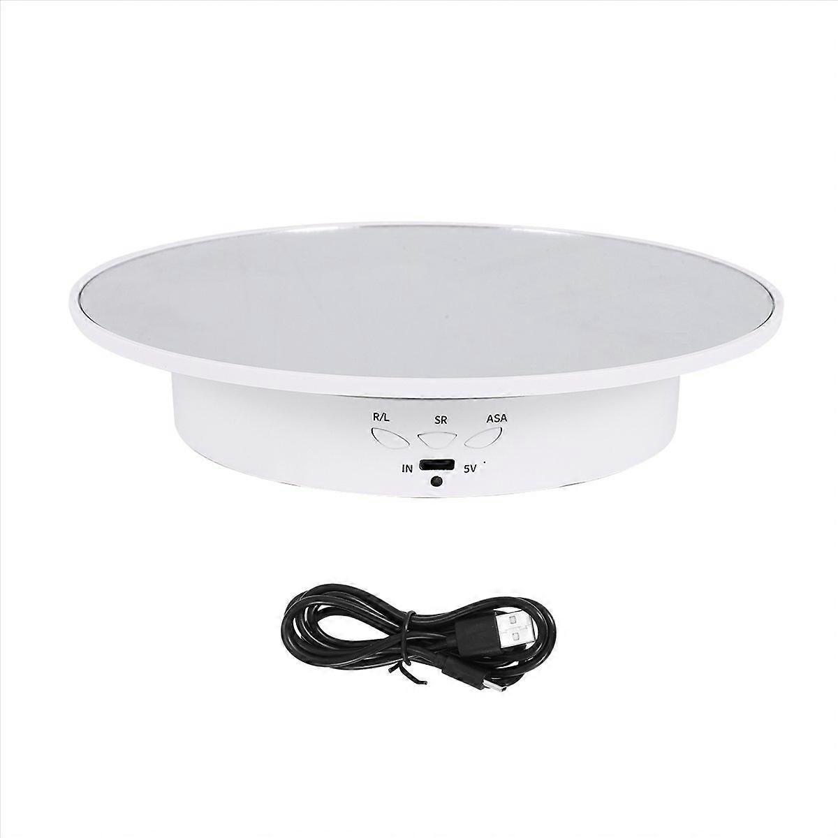 Motorized Rotating Display Stand, 7.87Inch,for P  ography (White)