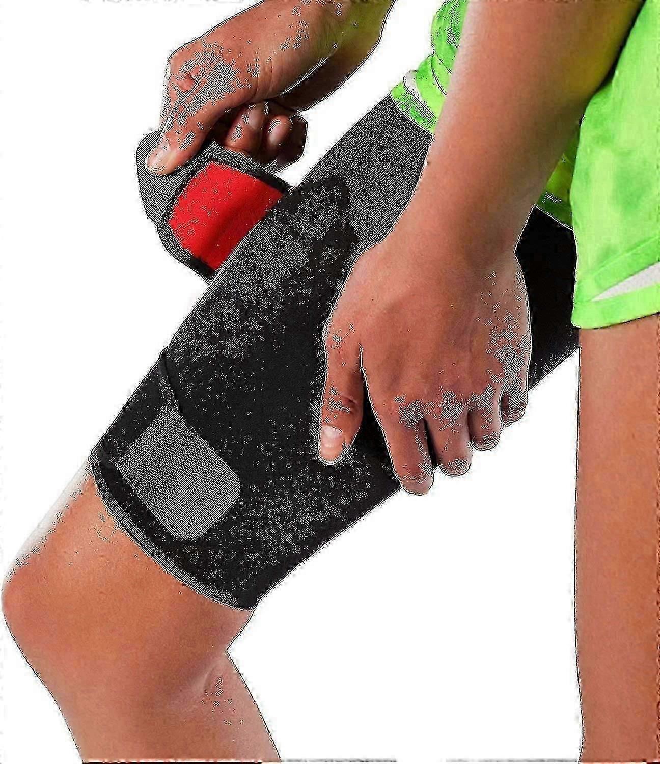 Adjustable Thigh Brace Support,Unisex Breathable Neoprene Non-Slip Hamstring Compression Sleeve Zy_cp -NEW