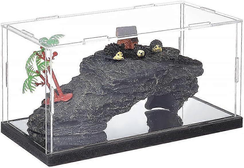 Mirrored Clear Acrylic Box Versatile Acrylic Case Square Display Organizer Box for Figures Home Storage and Character Souvenirs 8.46x4.49x4.29inch