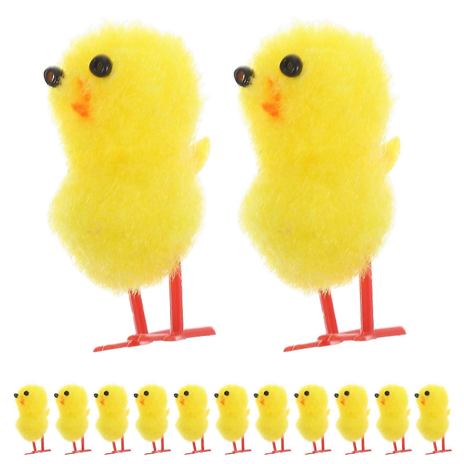 Mini Chicken Figurines Easter Chick Mini for Party Use 72Pcs Decorations
