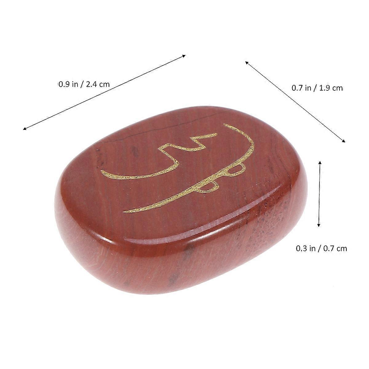 4Pcs Red Palm Stones for Chakra Gemestone Set