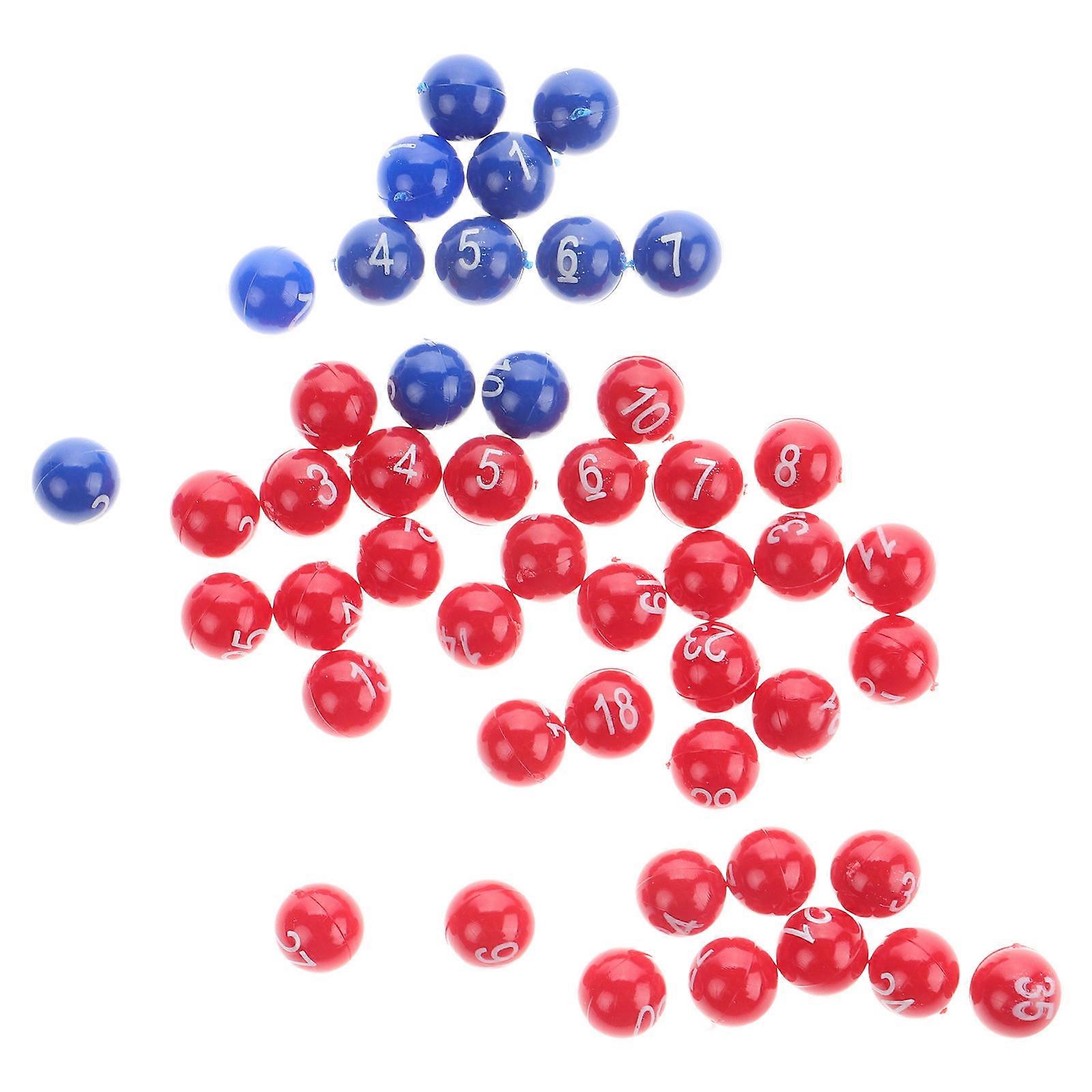 Raffle Drawing Balls Numbered Balls for Playing Use 1Set Assorted Color Plastic