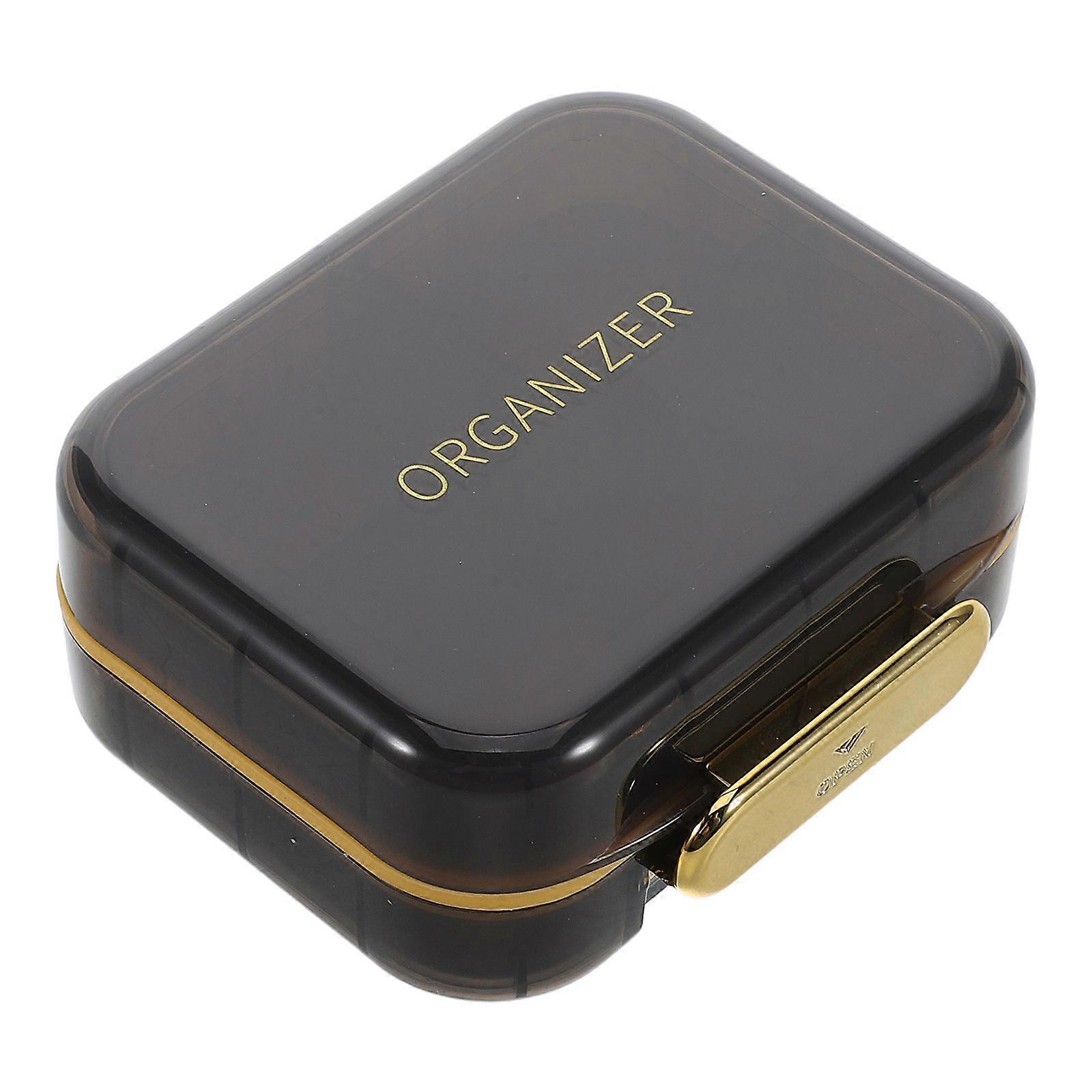 Portable Mini Pill Box for Daily Medication Organizer with 7 Compartments