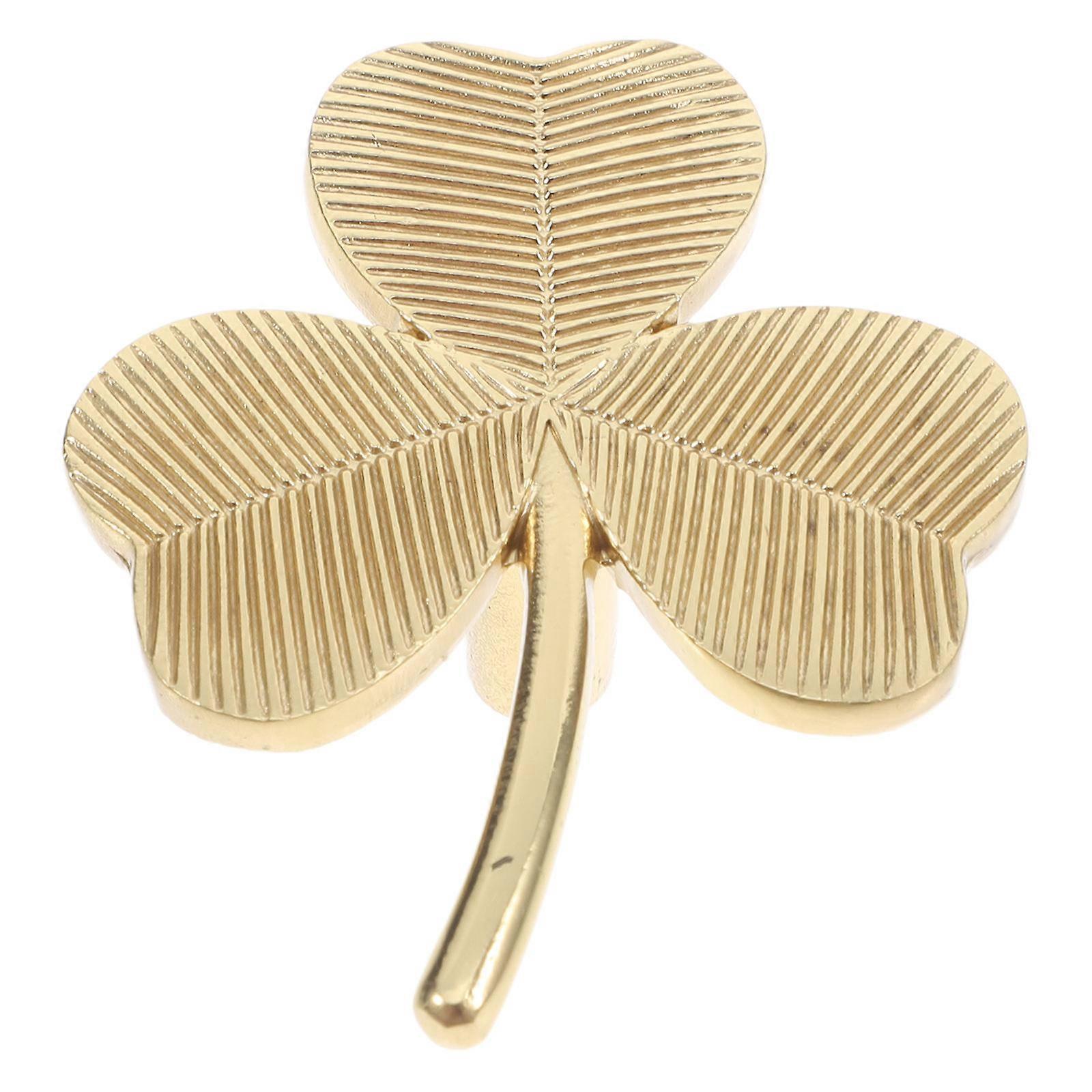 Brass Shamrock Drawer Pull Knob for Cabinet Wardrobe Usage