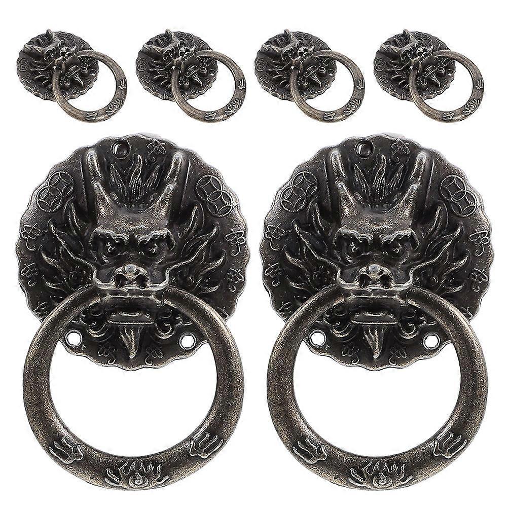 Retro Bronze Drawer Pulls for Cabinets and Closets Alloy 6Pcs Pack