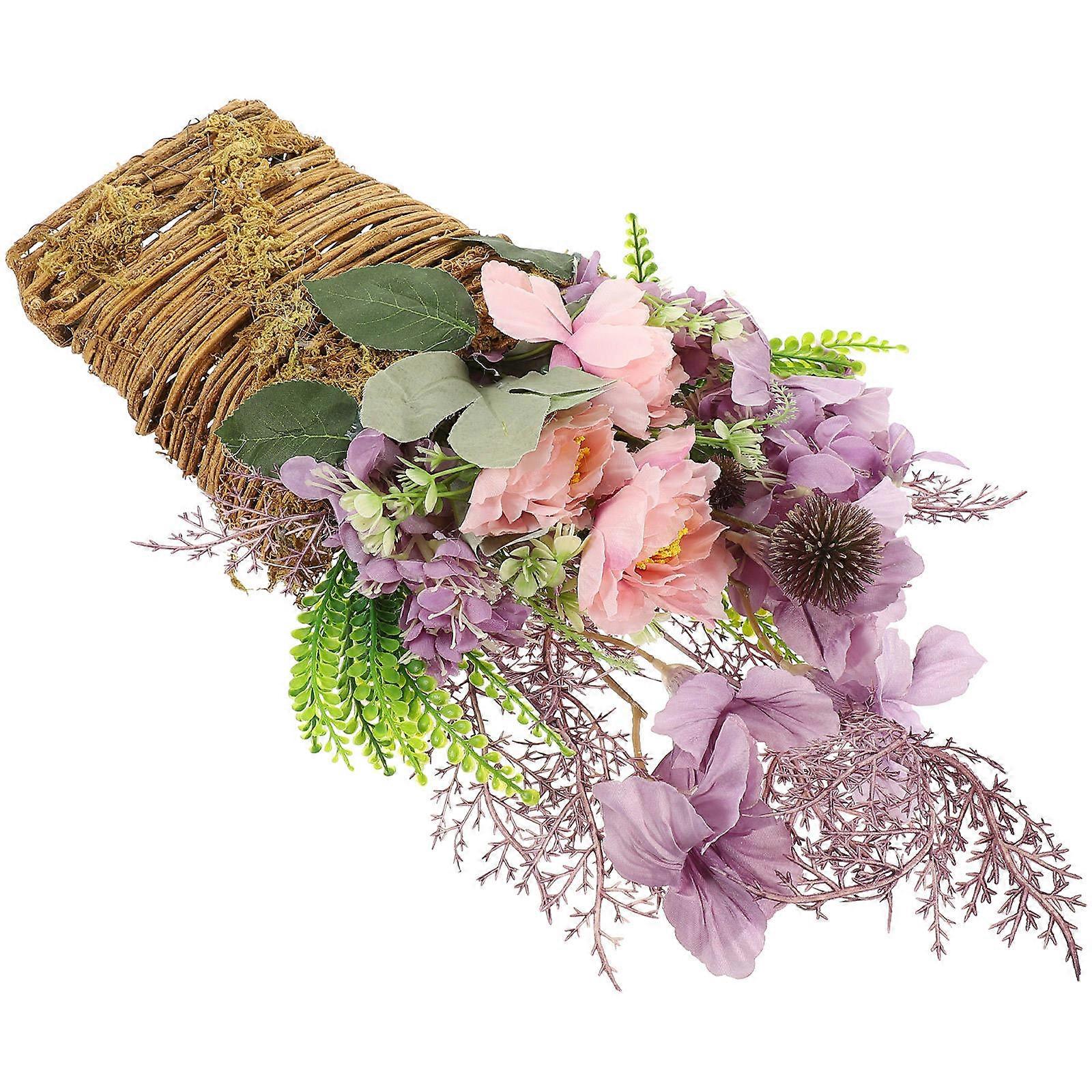 Artificial Plants Flower Basket for Front Door Hanging 4Pcs Set