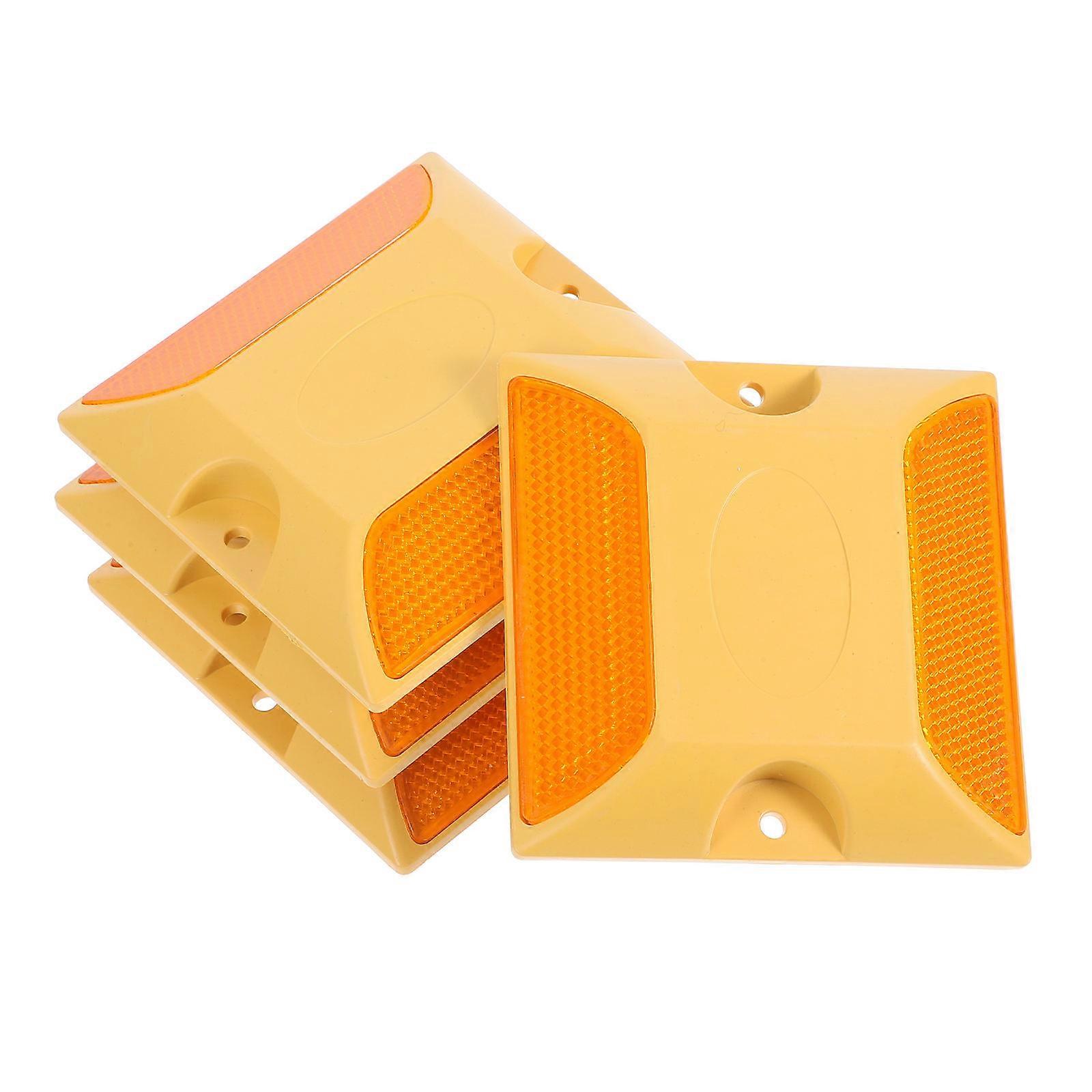 4 Pcs Reflective Road Studs Pavement Markers High Visibility Driveway Reflector