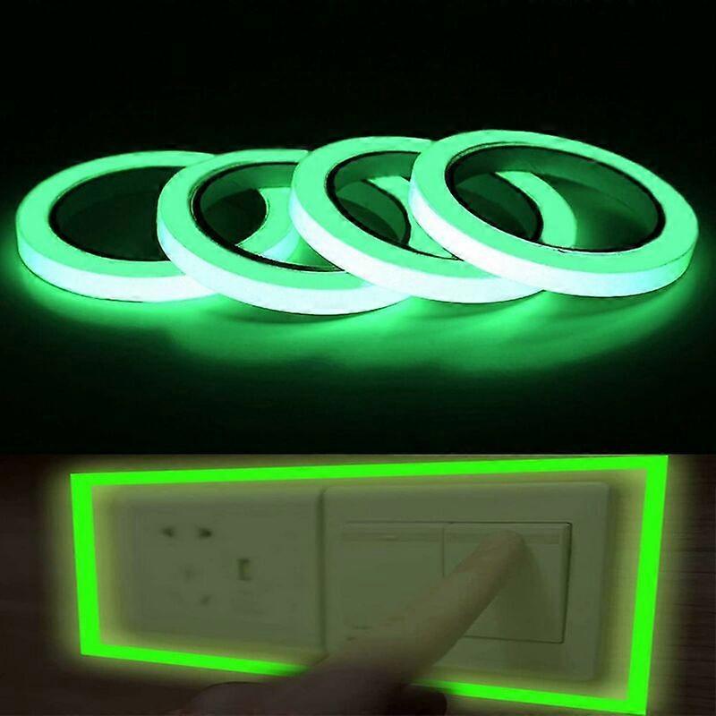 4PCS Glow in the Dark Tape, Betterlife Luminous Self Adhesive Tape, Premium Luminous Self Adhesive Tape, Secure Marking Sticker, Removable, Removable 