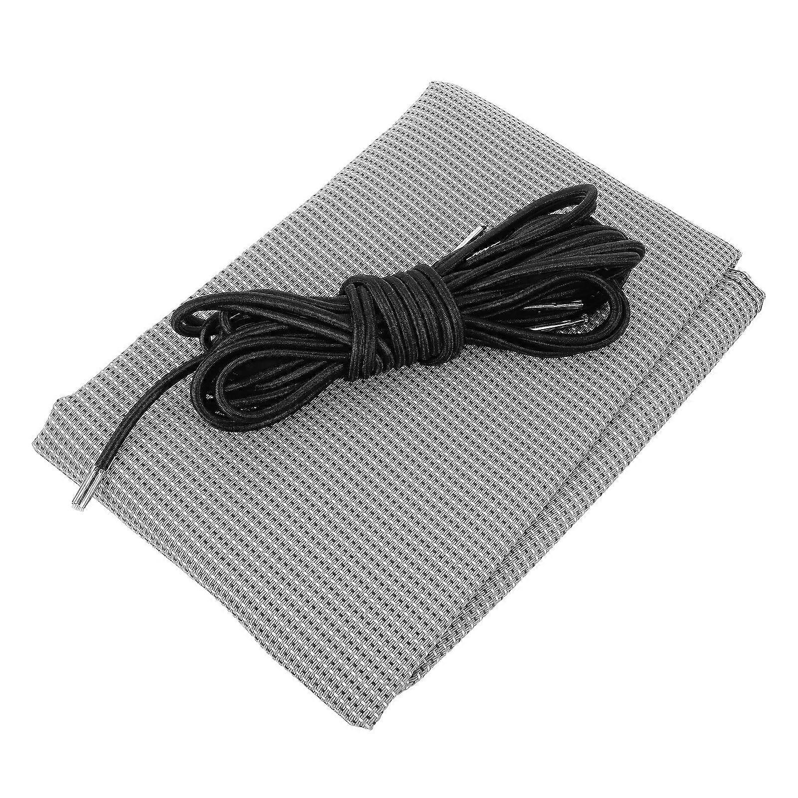 Light Grey Chair Replacement Fabric with Rope for Folding Recliner 3Sets