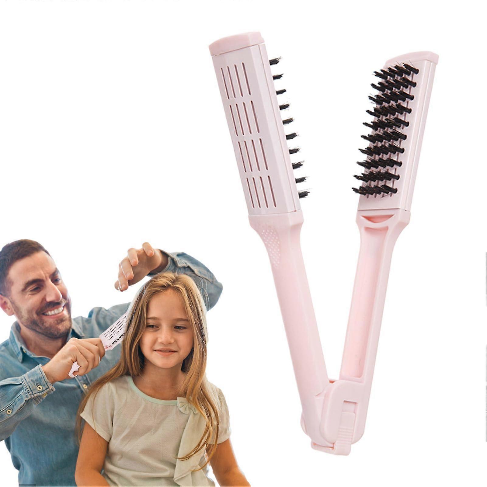 Cordless Hair Straightener Brush with HeatResistant AntiStatic Design for Quick Knot Styling