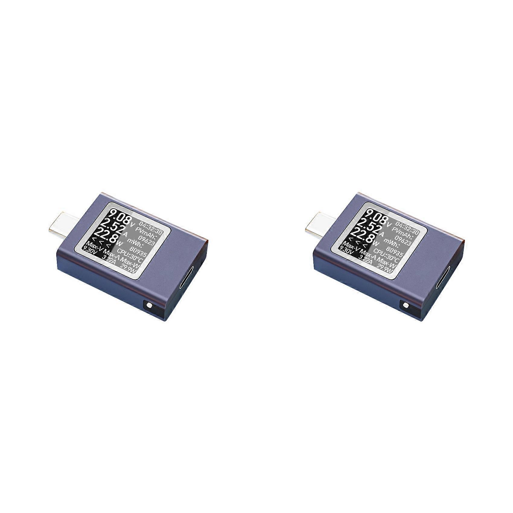 2X HiDance Type-C Tester HDC-085C DC 4.5-50V 0-12A PD3.1 Multi-Function Digital Tester DC Voltage Current Power Meter
