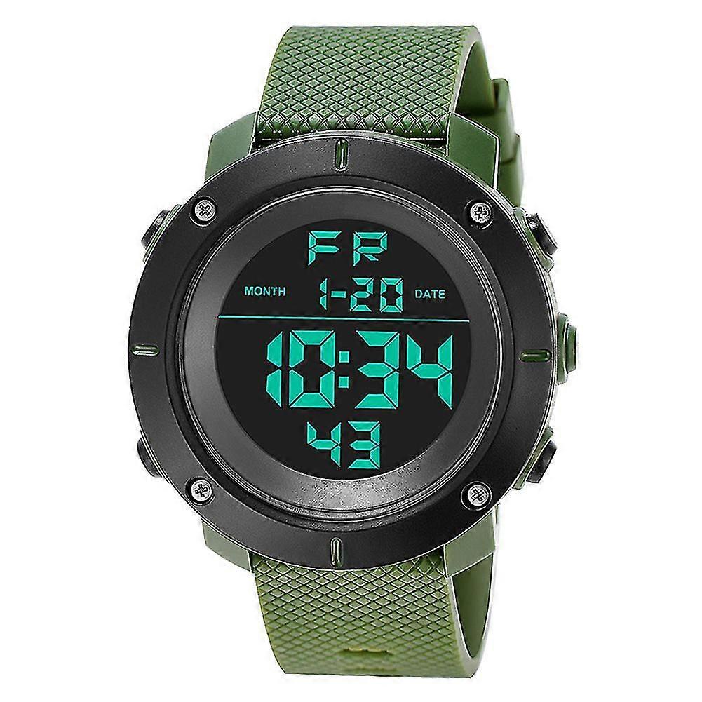 Sports waterproof electronic watch Couple multi-function dual time watch