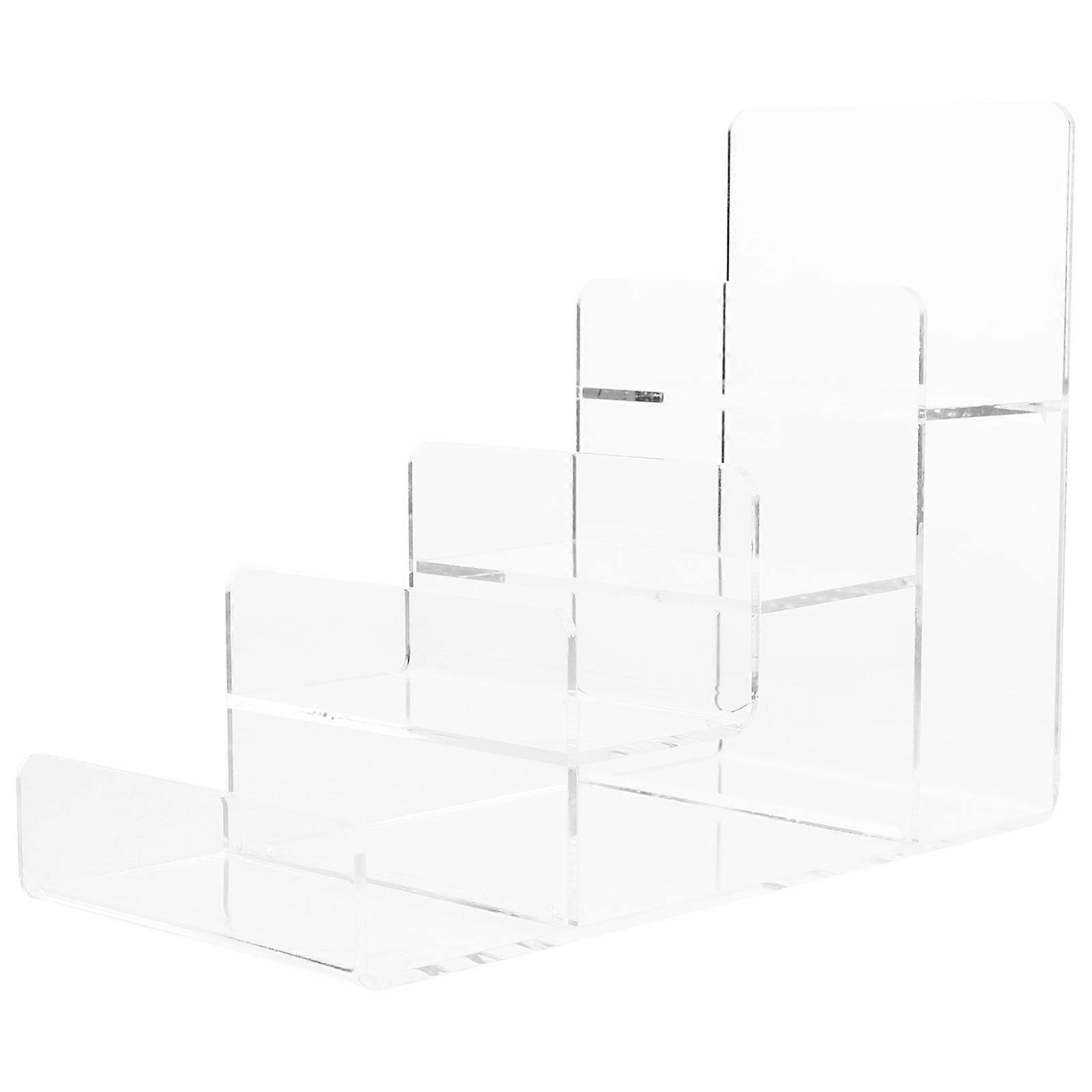 Transparent Acrylic Purse Display Rack for Handbags Wallets and Jewelry Showcase 4 Tier Stand