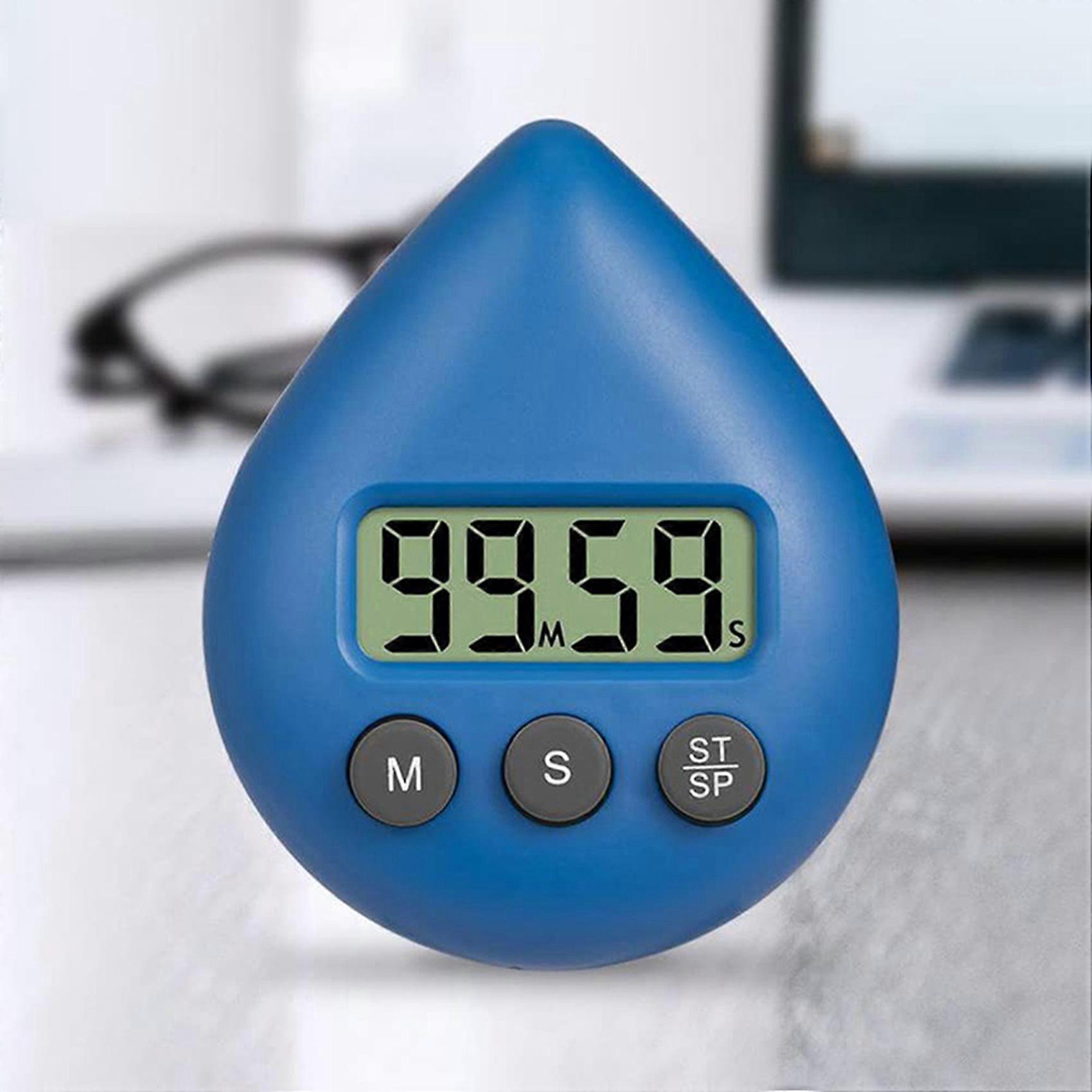 2X Digital Bathroom Clock Waterproof Shower Clock Timer Temperature Humidity Visual Countdown Timer Wall Clock Blue