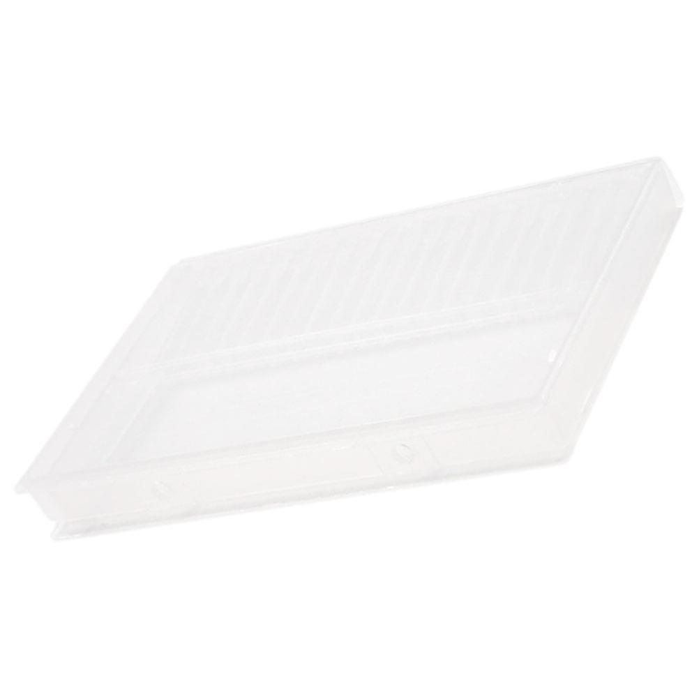 Nail Drill Bit Organizer Storage Box with Lid for Plastic Nails Transparent Small Size