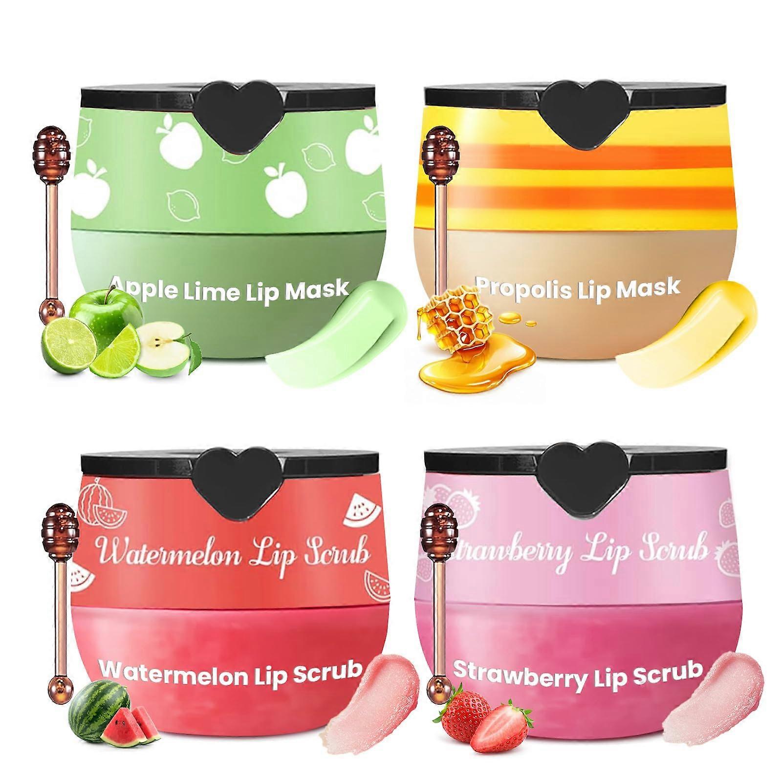 Lip Scrub and Mask Set with Gentle Exfoliation and Deep Hydration for Smooth, Soft Lips