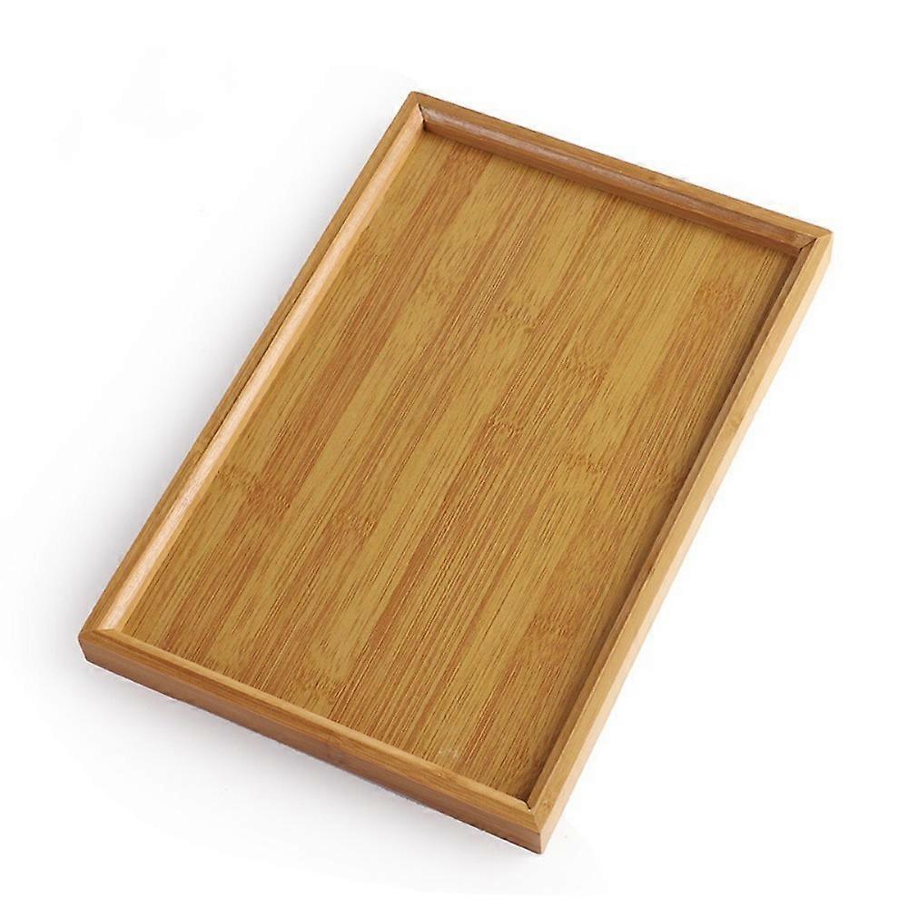 Rectangular Bamboo Tray Solid Color Wooden Fruit Snack Plates Household Kitchen Accessories Bread Tray