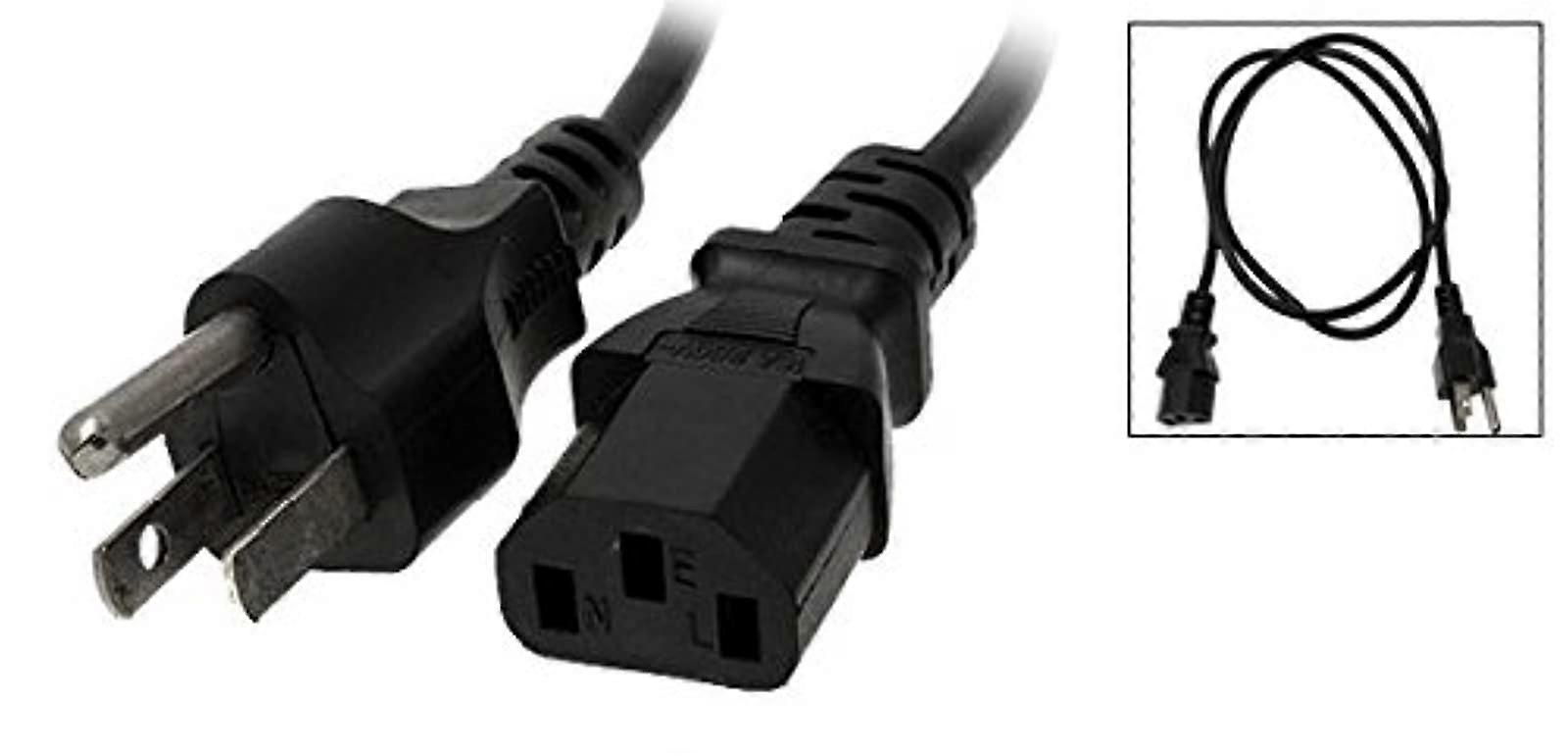 6 Foot 3 Prong Power Cord with Secure Grounded Connection for PS3 and Universal Electronics