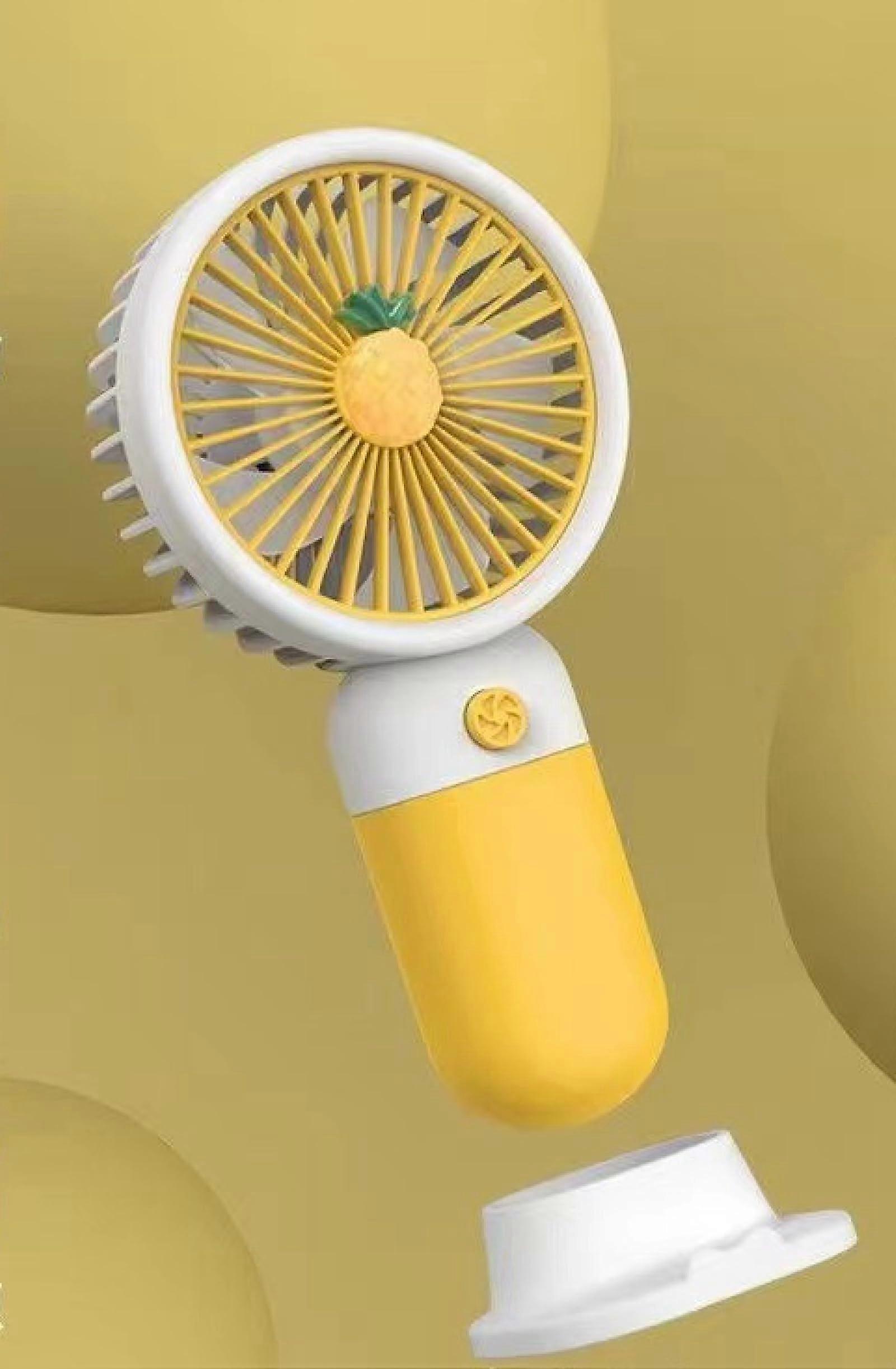 Portable Handheld Fan for Summer, USB Rechargeable Mini Fan with Pineapple Fruit Design