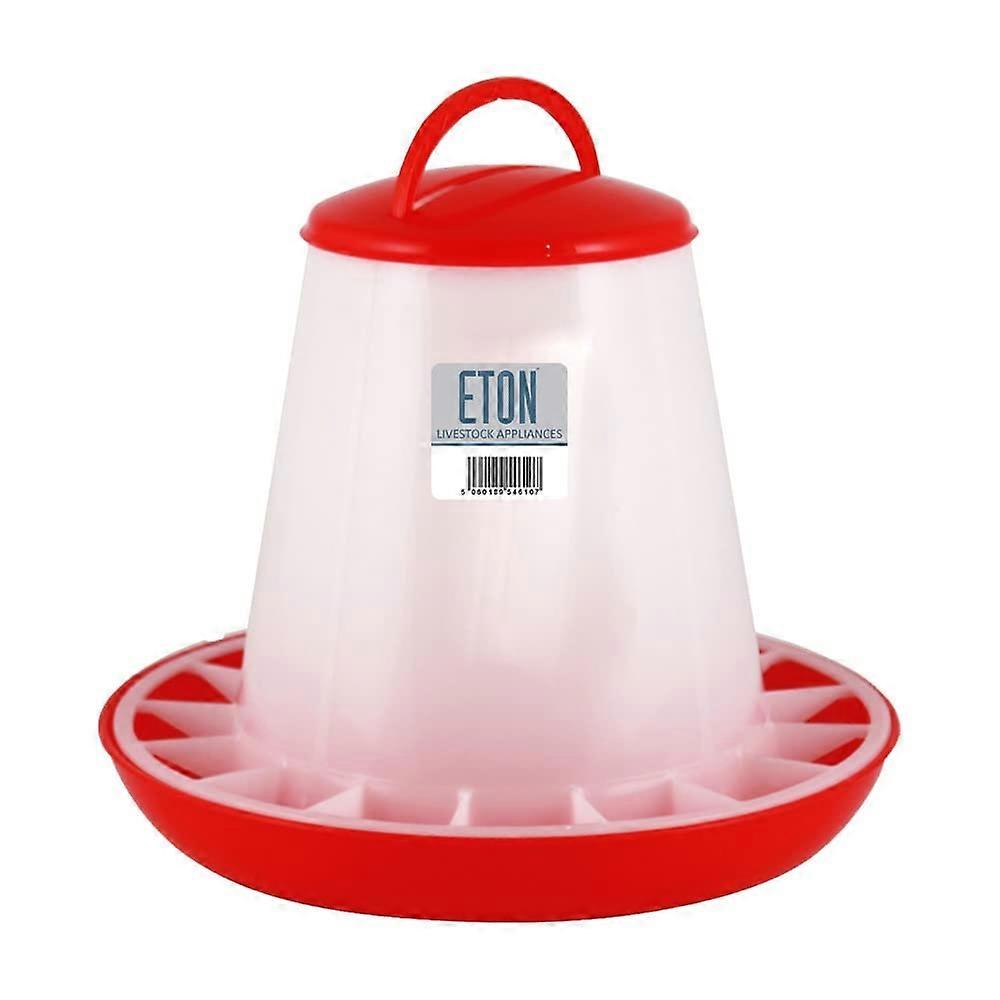 Plastic Poultry Feeder with Handy Handle, 3Kg Durable Chicken Feeder for Hens