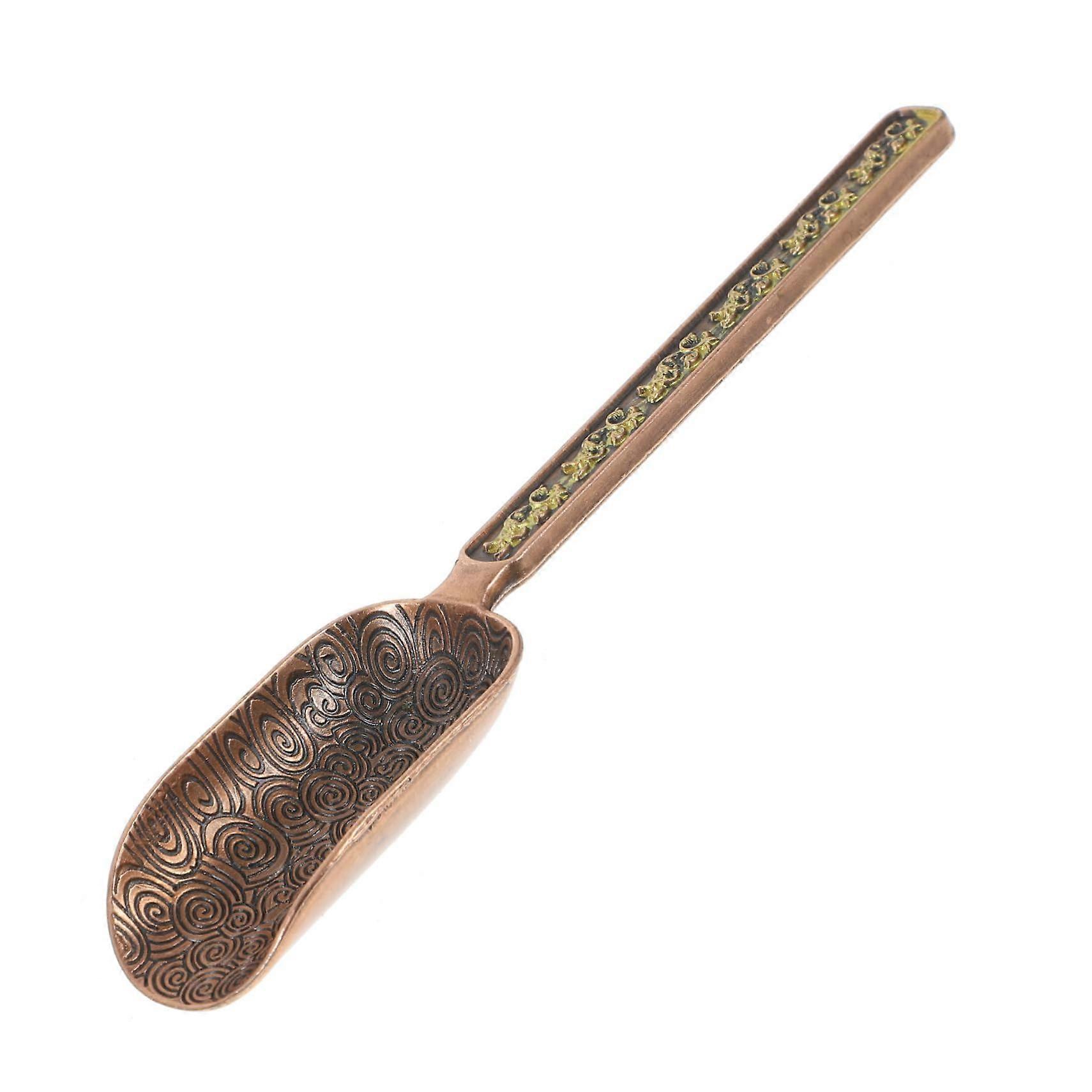 Vintage Copper Tea Scoop Retro Loose Leaf Shovel Coffee Measuring Spoon for Precise Brewing