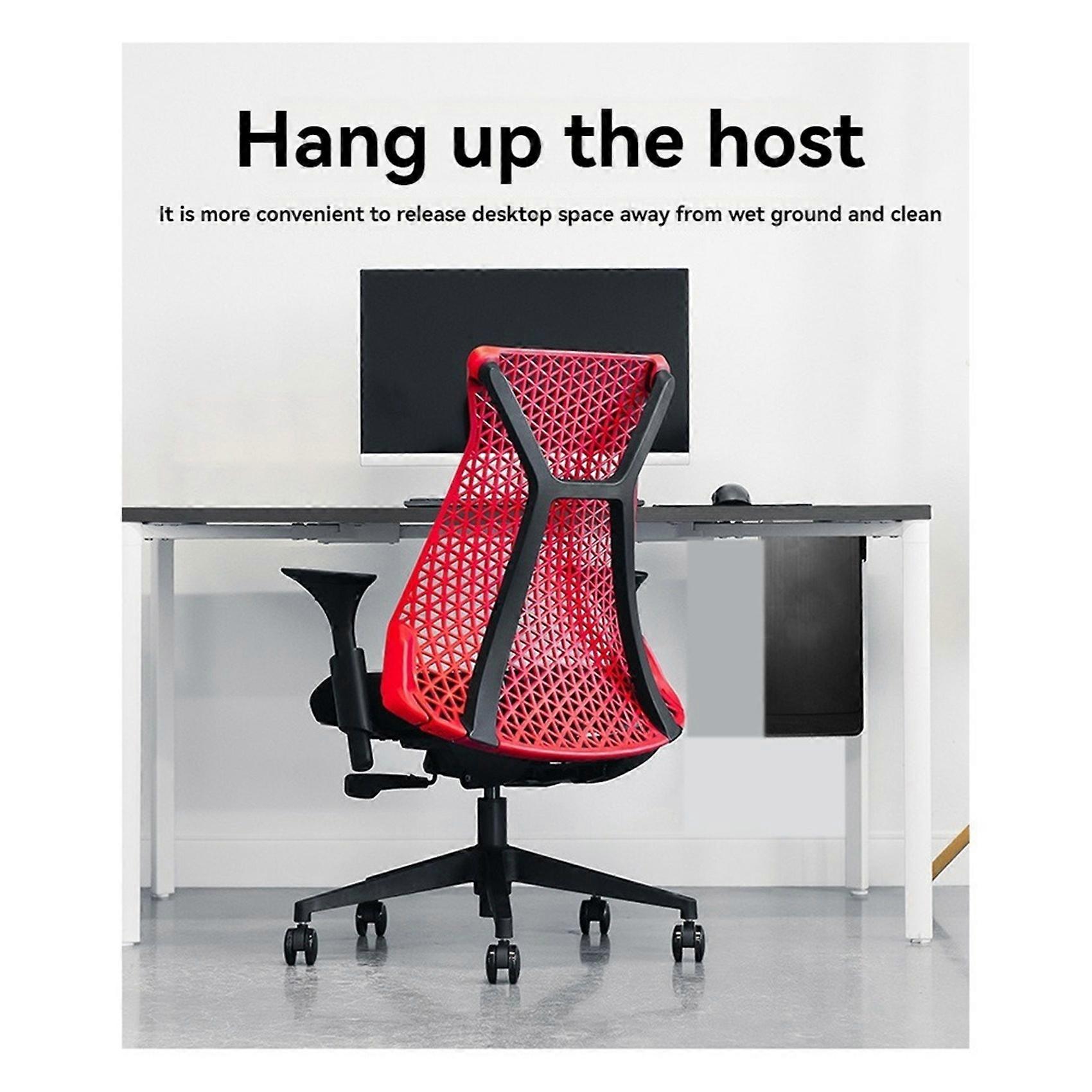 Adjustable PC Case Holder - Under Desk & Wall Mounted CPU Stand, Computer Mainframe Hanger, Host Box Bracket Rack