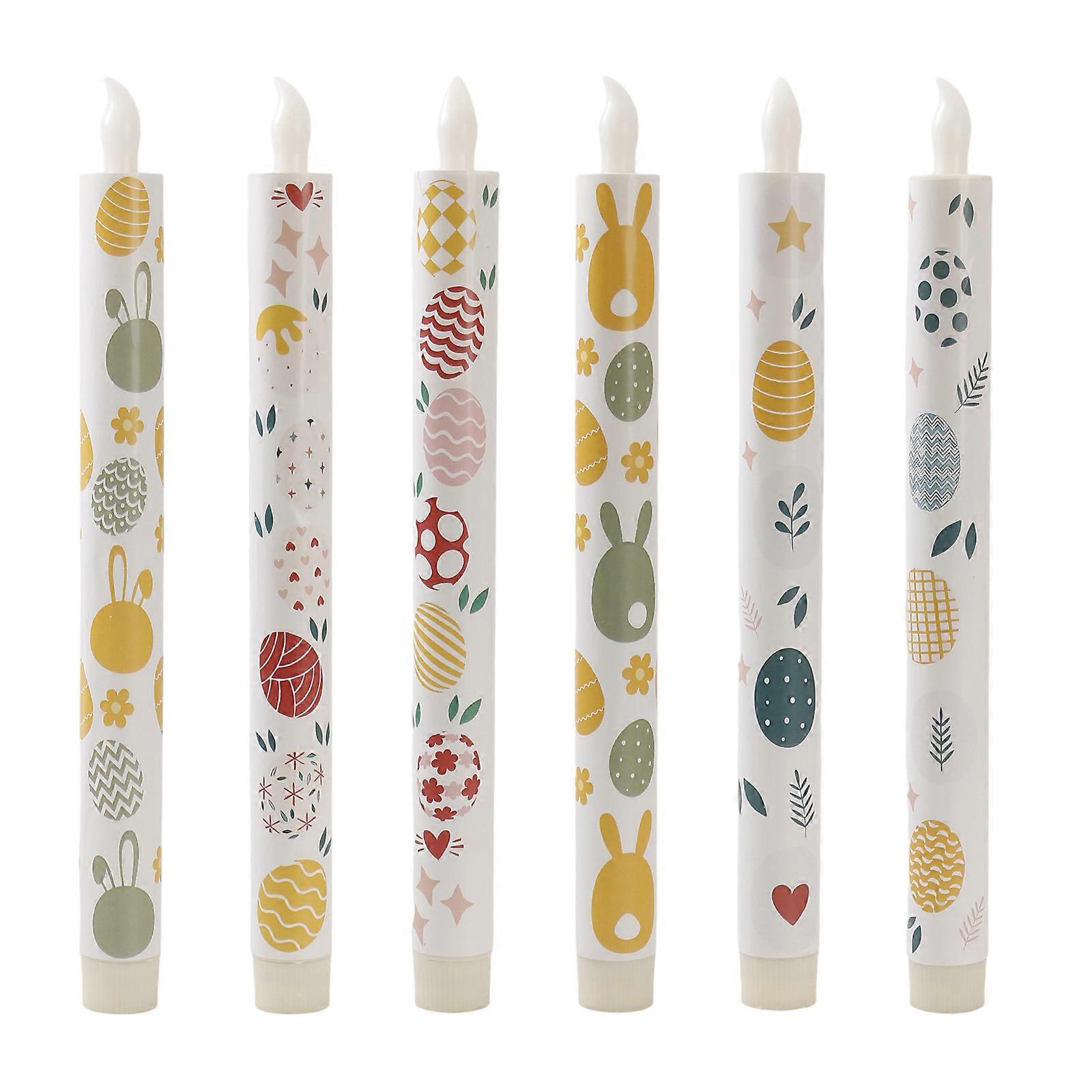 6PCS Versatiled Electronic Candle Remote Timer Controlled For Multiple Use Home Parties Celebration Multicolor