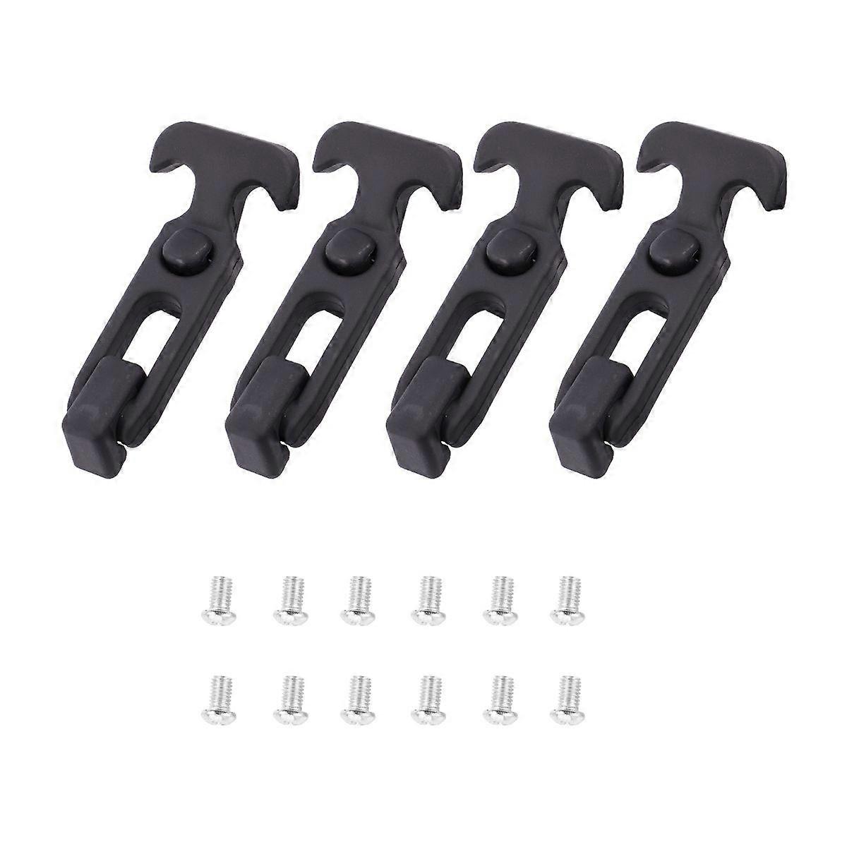 4pcs T-Handle Hasp Rubber Flexible Draw Latch Elastic Shocks Absorption Buckle