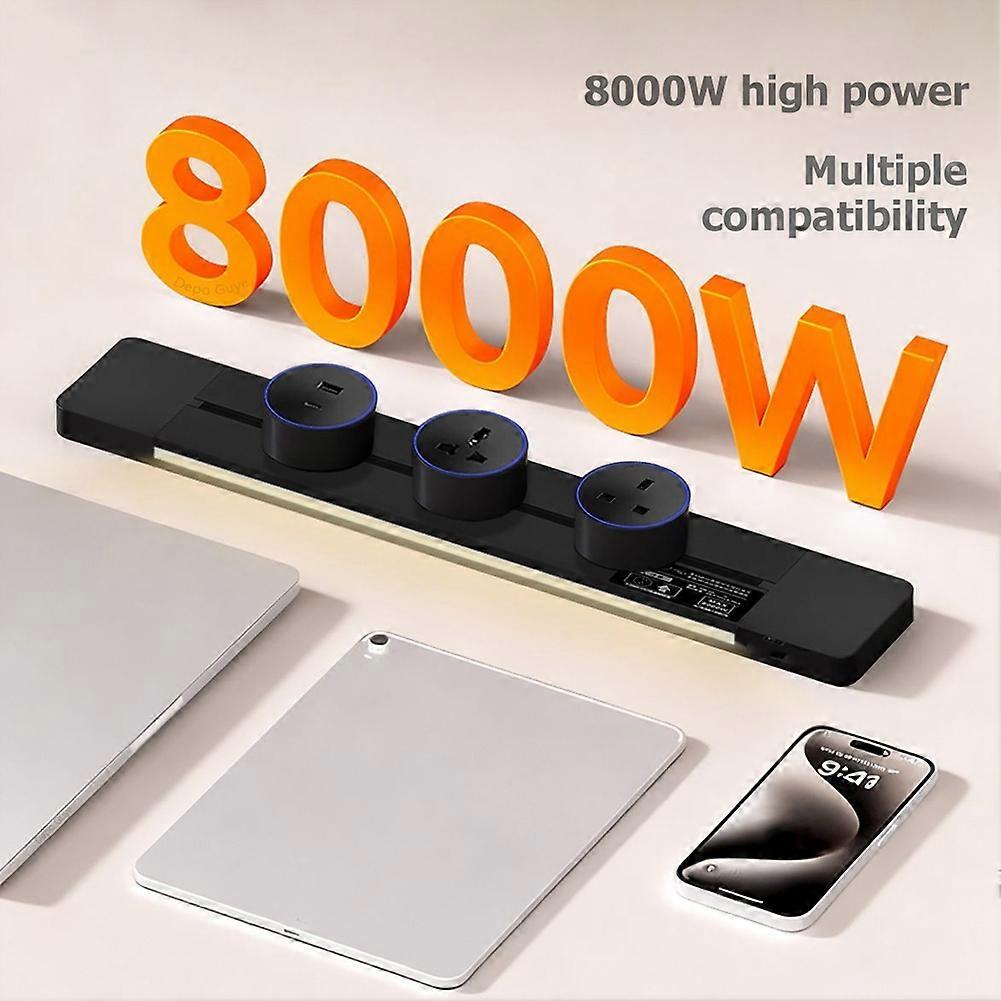 50cm Induction Lamp Wall Track Socket Can Accommodate 3-5 Sockets 13A Multifunctional Track Socket B
