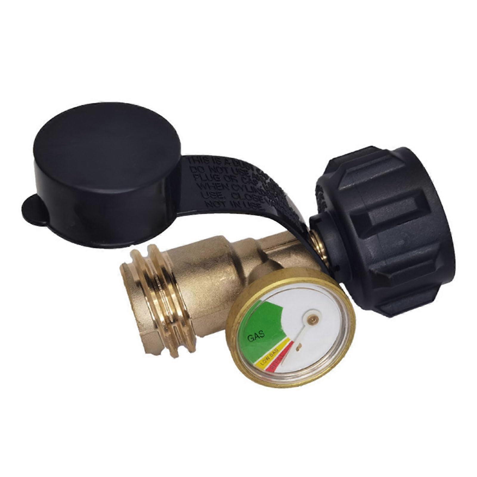 Propane Tank Gauge for BBQ Grill with RealTime Fuel Monitoring and Durable Brass Construction