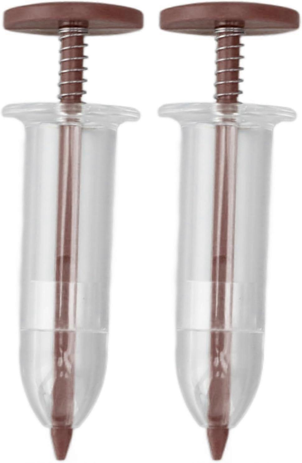 Mini seeders for seedlings, 2-pack; Adjustable portable seeders, 10-pack (brown).