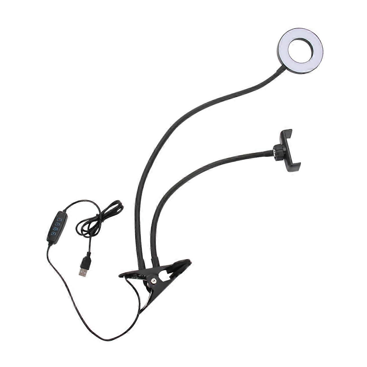 Selfie Ring Light with Phone Clip Holder, 360° Rotatable USB Powered LED for Live Streaming