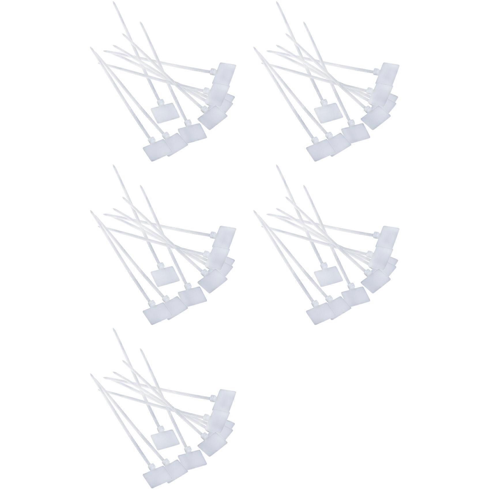 250Pcs Nylon Cable Tie Label Self-Locking Network Zipper Trim Wrap Ring Line Label