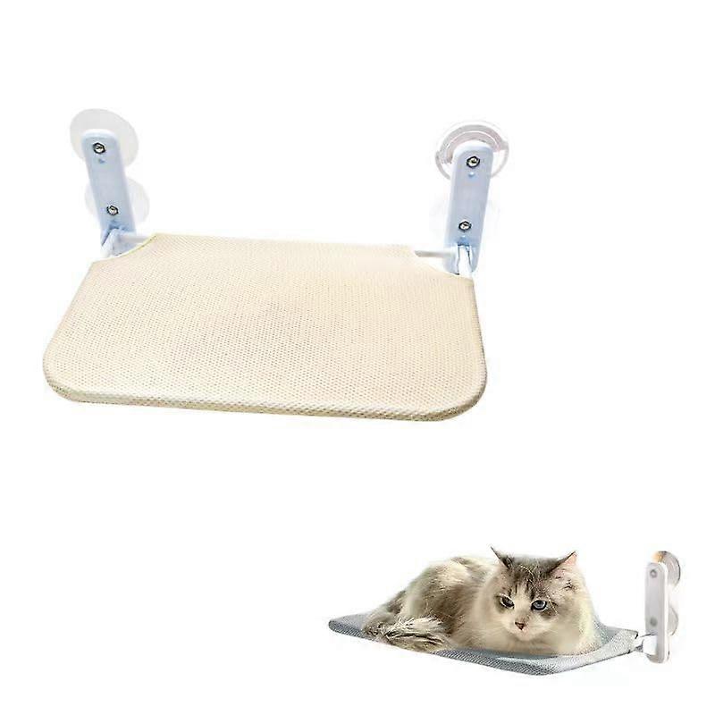 Cat Window Perch with Powerful Suction Cups, Foldable Cordless Cat Hammock Bed for Glass Window