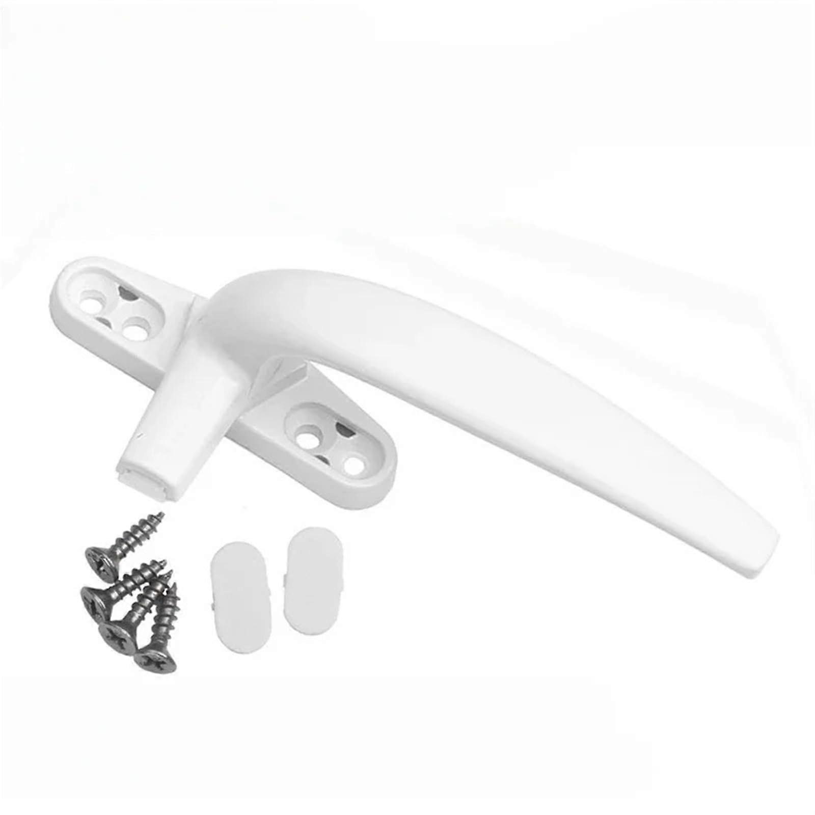 White Aluminum Left Window Handle Lock Replacement for Doors and Glass Windows
