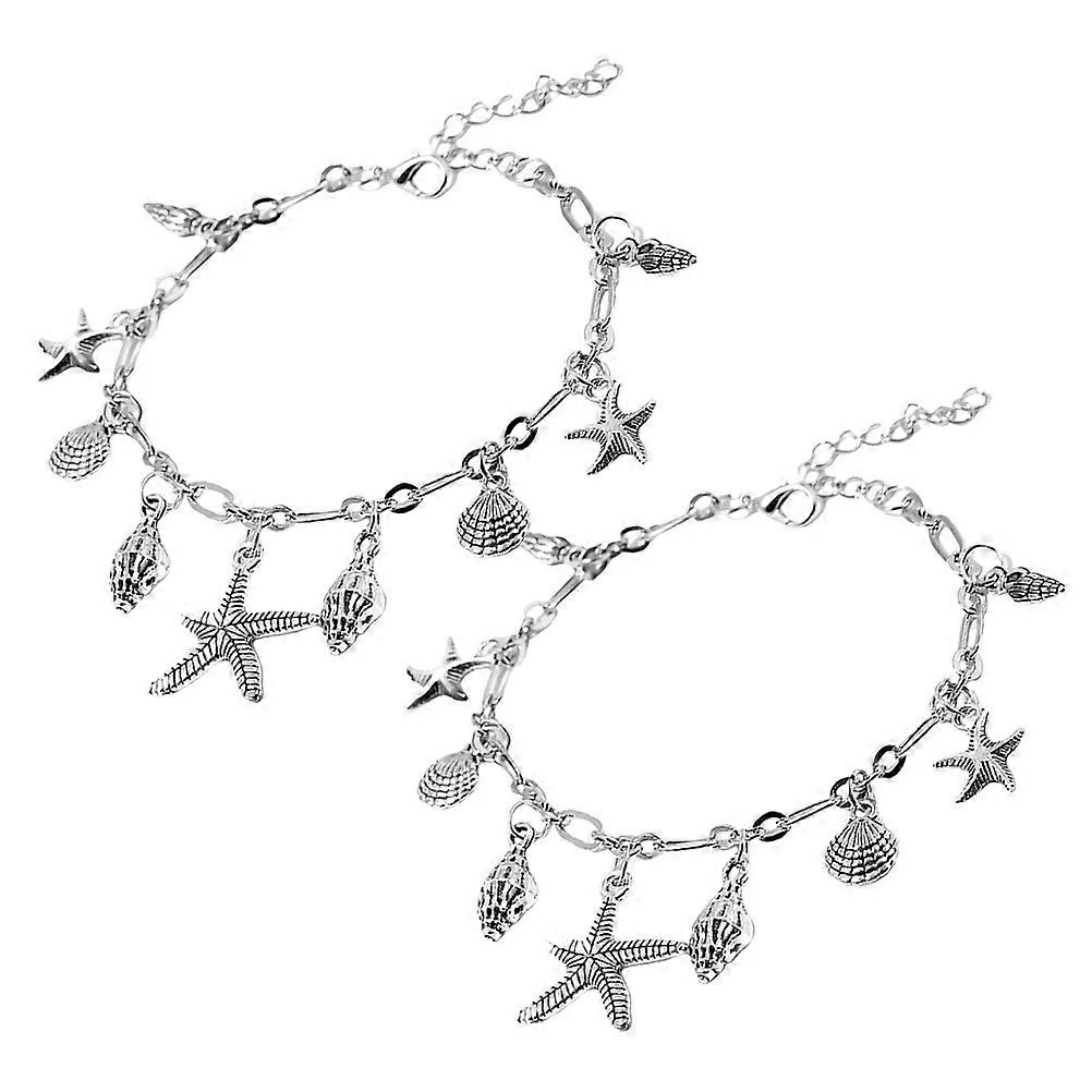 Anklet Boho Adjustable Zinc Alloy Silver Beach Chain Jewelry