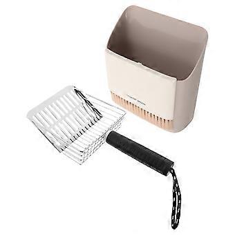 Metal Cat Litter Scoop for Daily Use with Holder Heavy Duty