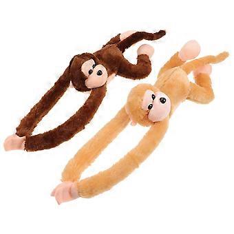 2 Pack Hanging Monkey Plush Toys Stuffed Animal Monkeys for Christmas and Jungle Party Decor