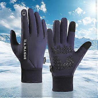 Guanti invernali touchscreen da uomo – Antivento, caldi, antiscivolo per sci, ciclismo, escursionismo, moto e sport con tempo freddo – Compatibili con