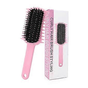 Brosse pour cheveux bouclés, brosse volume définissant les boucles pour démêler, modeler et coiffer les boucles féminines, réduit les tiraillements (verte)