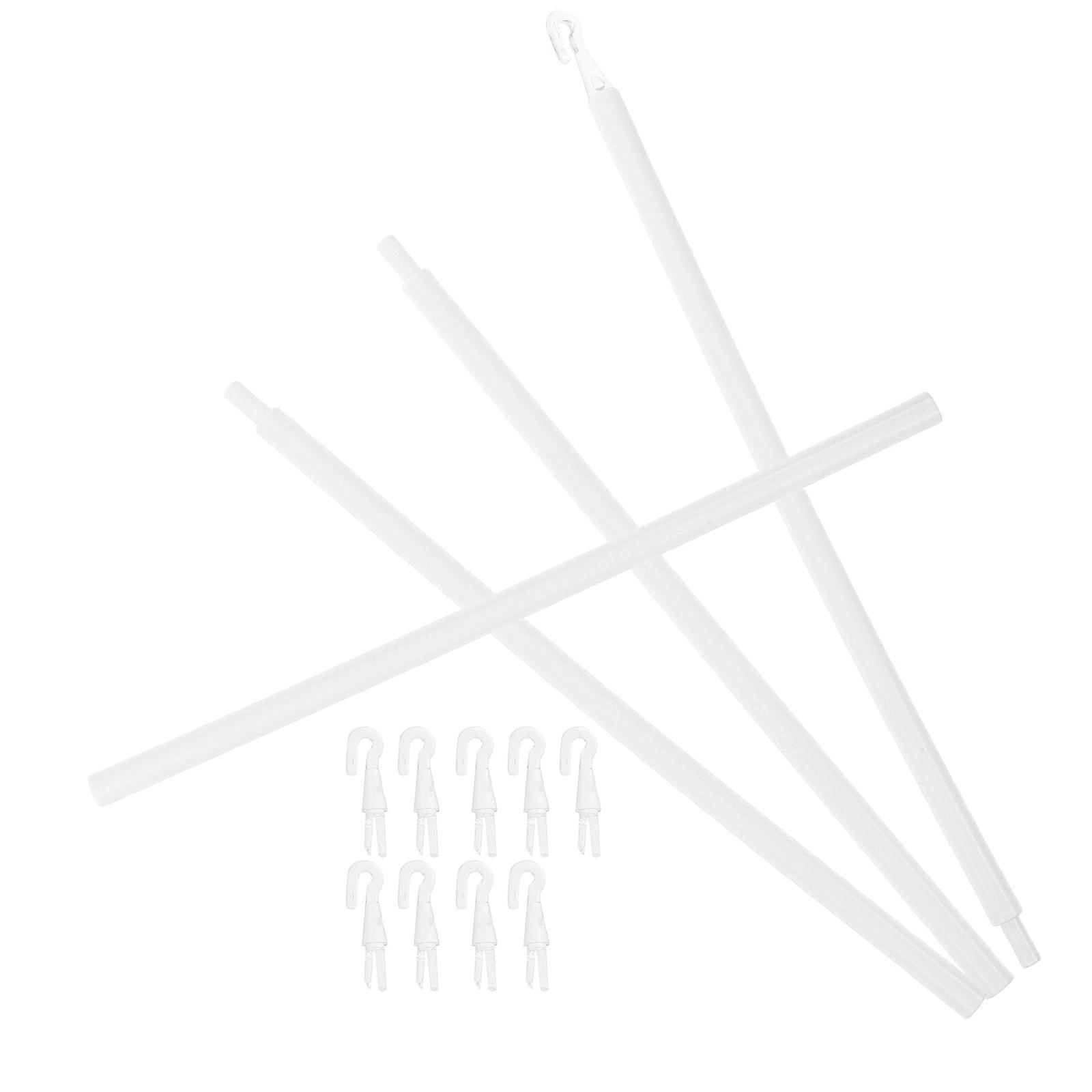 Versatile Curtain Pull Wand Blinds Rod for Easy Maintenance 4Pcs Set