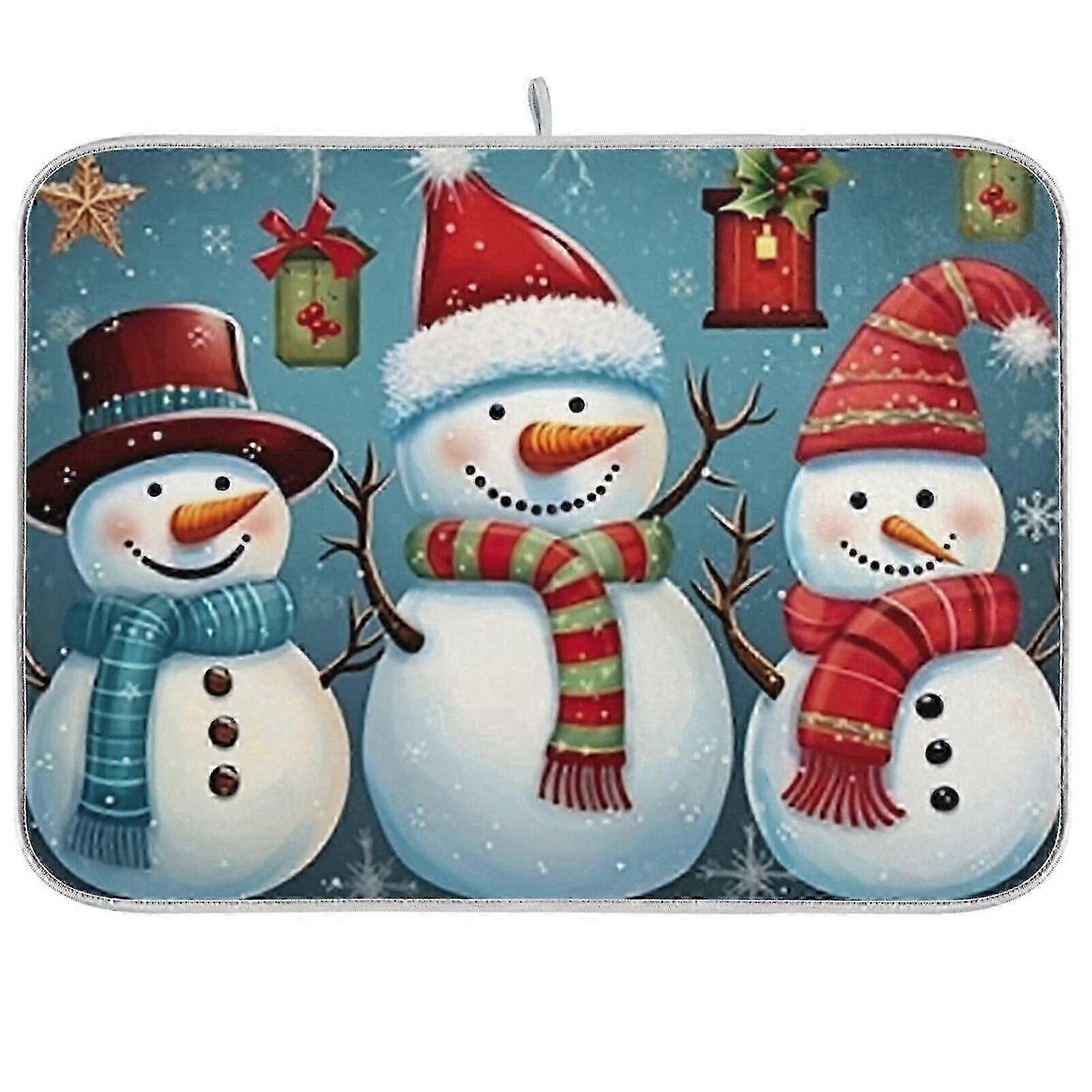 Microfiber Absorbent Small Dish Drying Mat for Kitchen Counter 16'x 18'