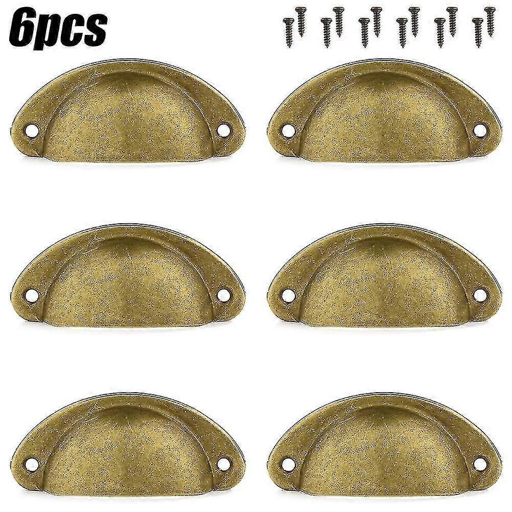 6/12pcs Shell Cup Pull Handles Kitchen Door Cupboard Cabinet Furniture Drawer Knobs